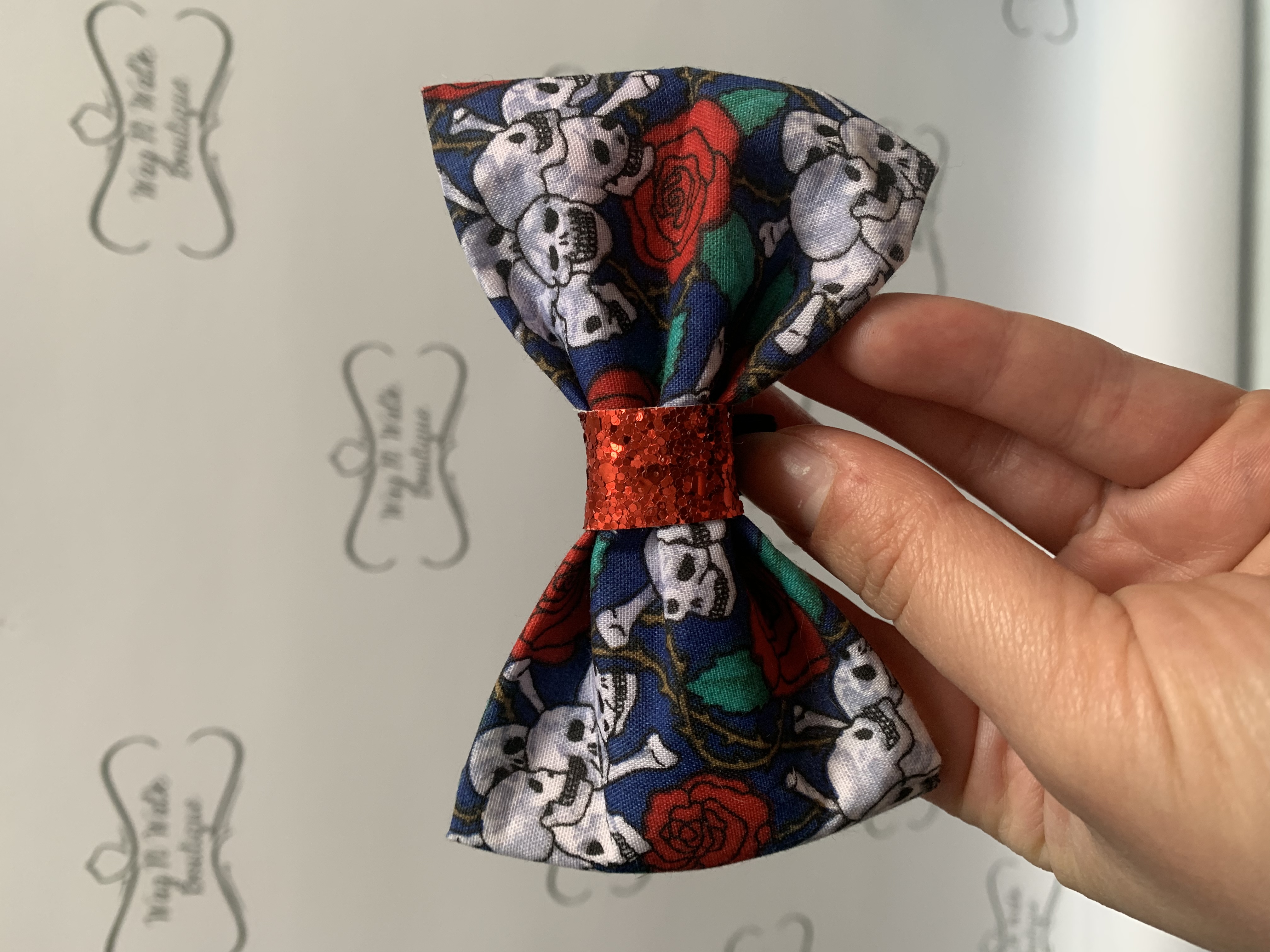 Skulls & Roses Bow Tie