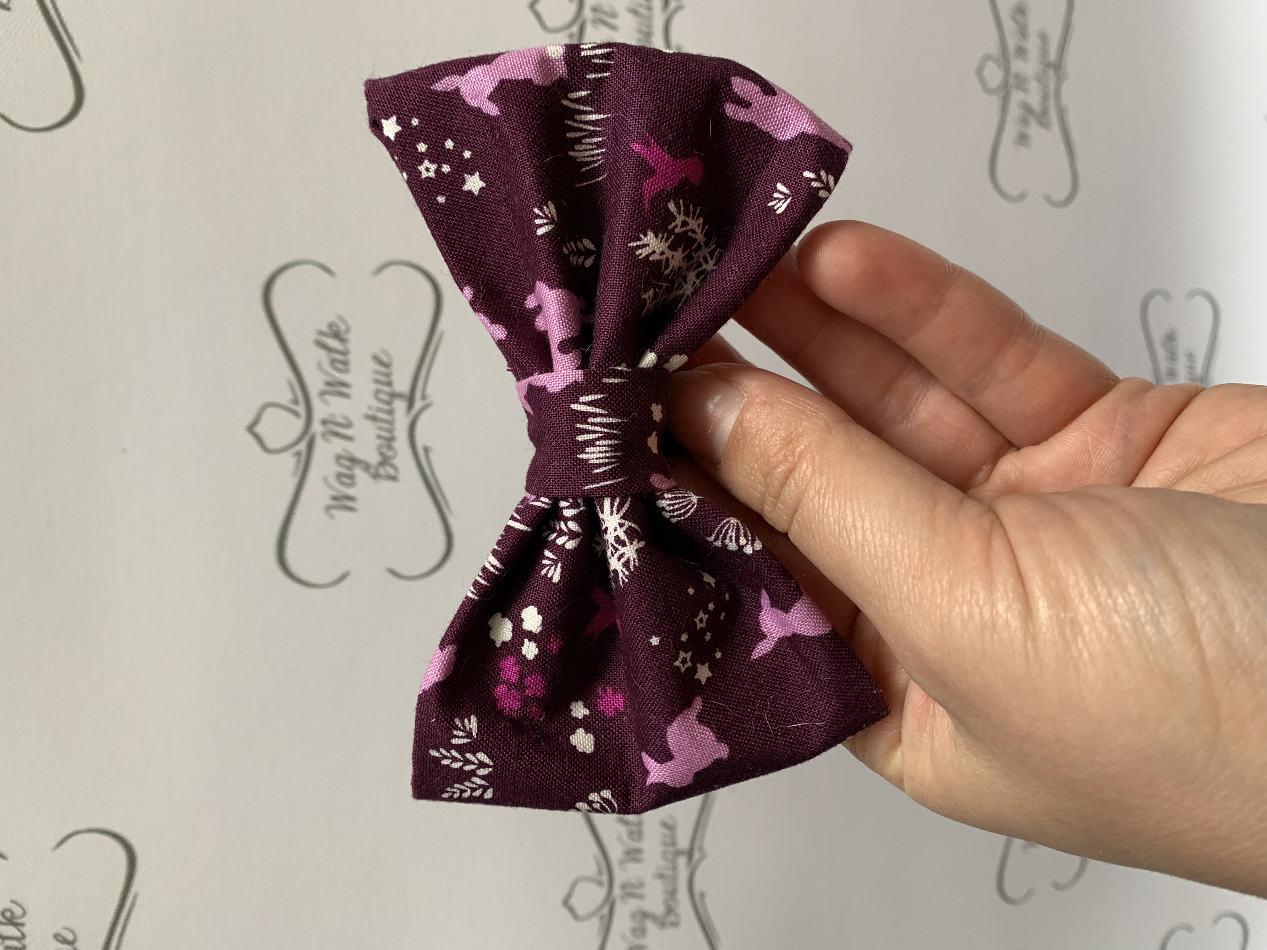 Purple Bunny Bow Tie