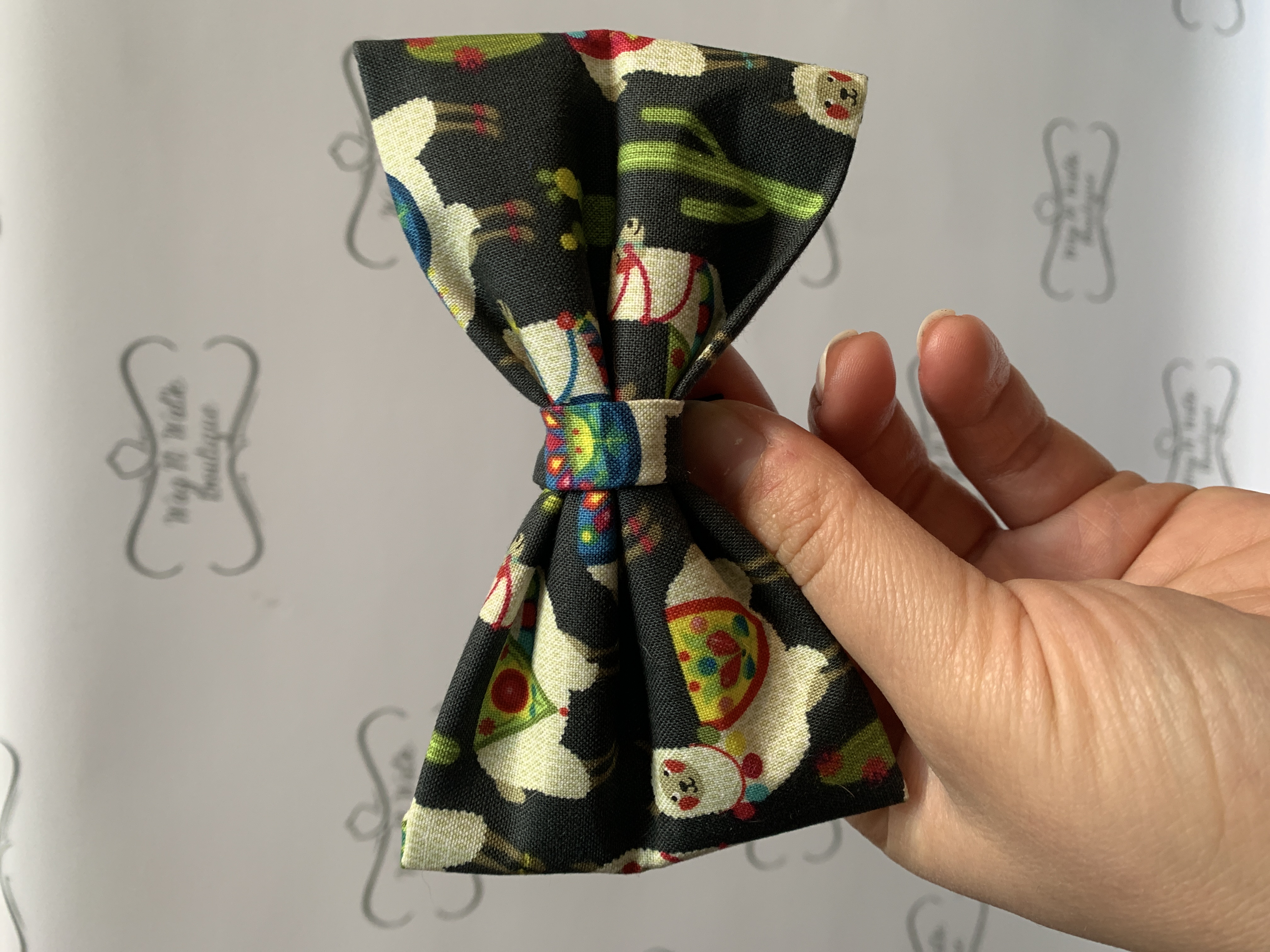 Navy Llama Bow Tie